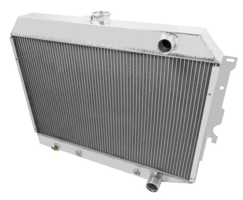 Frostbite Performance Cooling Aluminum Radiators FB701 Radiator, Aluminum, Polished, 4-Row, Downflow, Dodge, Plymouth, Each