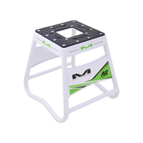 Matrix Concepts A2 Aluminum Motorcycle Stands A2-105 Stand, A2, Fixed, Aluminum, Green, 16.75 in. Height, 300 lbs. Capacity, Each