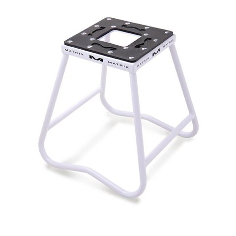 Matrix Concepts C1 Mini Steel Motorcycle Stands C1M-100 Stand, Mini, Fixed, 300 lbs. Capacity, Steel, White Powdercoated, 15.250 in. Overall Height, Each
