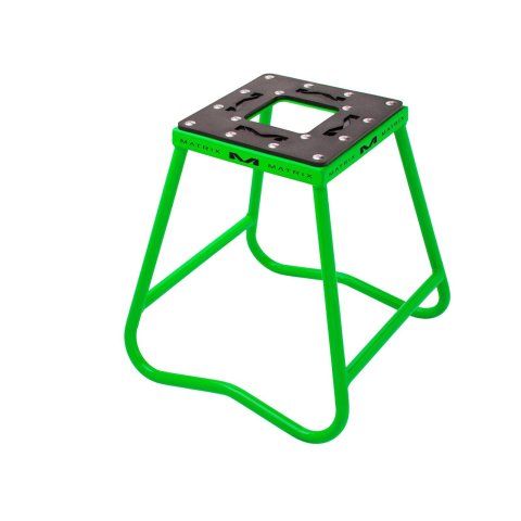 Matrix Concepts C1 Steel Motorcycle Stands C1-105 Stand, C1, Fixed, 300 lbs. Capacity, Steel, Green Powdercoated, 16.250 in. Overall Height, Each