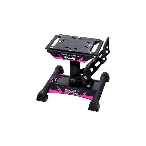 Matrix Concepts LS1 Lift Stands LS1-109 Stand, LS1, Foot Pedal Type, 500 lbs. Capacity, Steel, Black/Pink Powdercoated, 15.500 in. Overall Height, Each