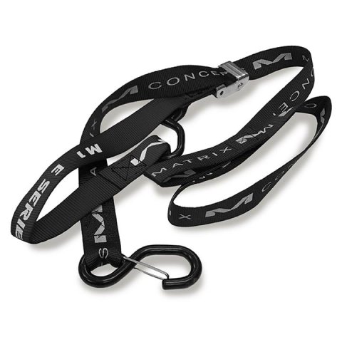 Matrix Concepts E-Series Tie-Down Straps E1-101 Straps, E-Series, 400 lbs. Working Load, Cambuckle, Black, Logo, 1.00 in. Width, 70.00 in. Length, Pair