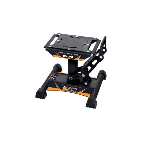 Matrix Concepts LS1 Lift Stands LS1-106 Stand, LS1, Foot Pedal Type, 500 lbs. Capacity, Steel, Black/Orange Powdercoated, 15.500 in. Overall Height, Each