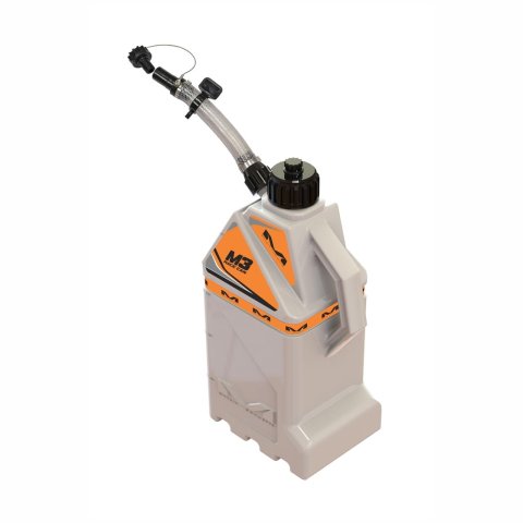 4 Gallons Matrix Concepts M3 Utility Can M3-106 Jug, Cans, Gallons, White, White/Orange Decal, Each