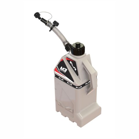 4 Gallons Matrix Concepts M3 Utility Can M3-101 Jug, Cans, Gallons, White, White/Black Decal, Each