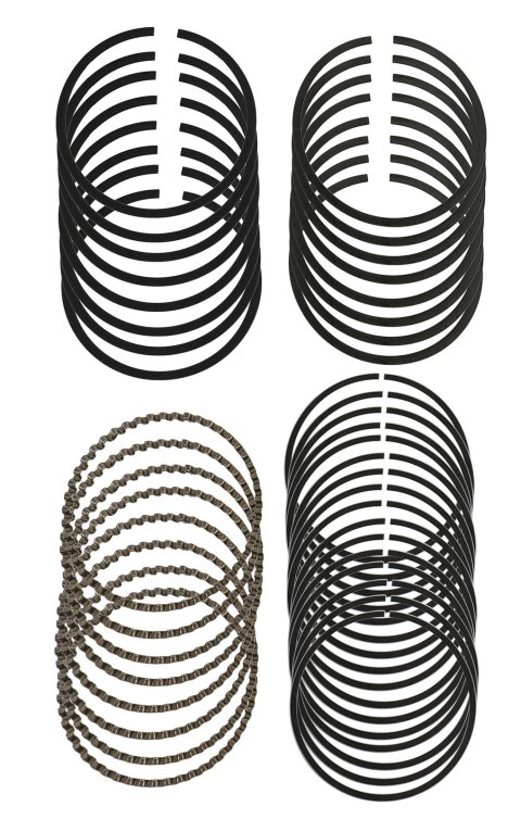 Hastings Claimer Series Performance Piston Ring Sets CM5521030 Rings, Sets, Plasma-moly, 4.030 in. Bore, 1/16 in., 1/16 in., 1/8 in. Thickness, L8, V8, Set of 8
