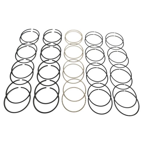 Hastings Premium Ductile Ring Sets 2M598030 Piston Rings, Sets, Plasma-moly, 4.389 in. Bore, 5/64 in., 5/64 in., 3/16 in. Thickness, L8, V8, W8, Set