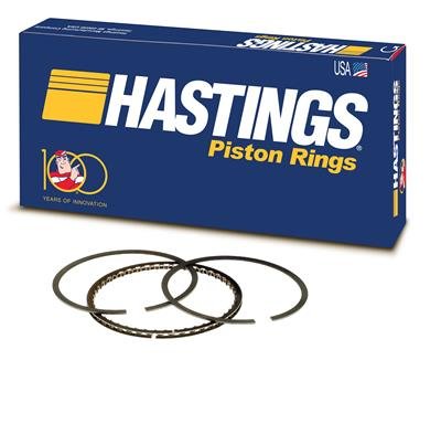 Hastings Premium Ductile Ring Sets 2M4346 Piston Rings, Sets, Plasma-moly, 4.000 in. Bore, 1.5mm, 1.5mm, 4.0mm Thickness, L8, V8, Set of 8