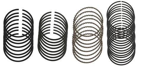Hastings Premium Ductile Ring Sets 2M644030 Piston Rings, Sets, Plasma-moly, 4.150 in. Bore, 5/64 in., 1/16 in., 3/16 in. Thickness, L8, V8, Set of 8