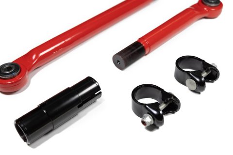 Steer Smarts Yeti XD Track Bars for 2014-2025 2500 - 17742301 Bars, Steel, Red, Adjustable, Rubber Bushings, Rear, Ram, Each