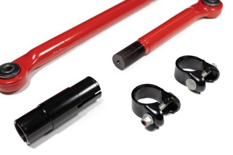 Steer Smarts Yeti XD Track Bars 17742501 Rear Adjustable Bar - Red, 2020-2024 Jeep Gladiator JT
