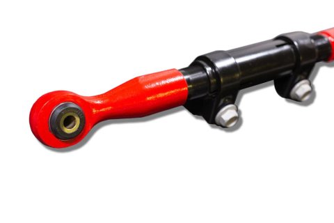 Steer Smarts Yeti XD Pro-Series Track Bars 75039001 Bars, Steel, Red, Adjustable, Polyurethane Bushings, Front, Jeep, Each