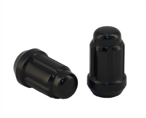 Rocket Racing Spline Drive Lug Nuts C7007B Nut, Drive, Conical Seat, Standard, 12mm x 1.50 RH Thread, Steel, Black, Each