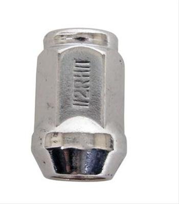 Rocket Racing Standard Lug Nuts C1704H Nuts, Conical Seat, Bulge, 1/2 in. x 20 RH in. Closed End, Chrome Plated, Each