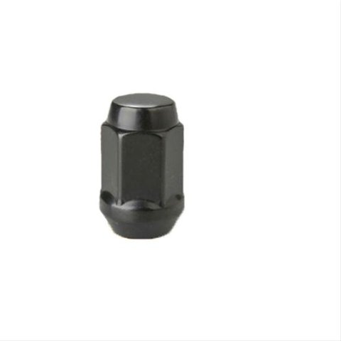 Rocket Racing Standard Lug Nuts C1707B Nut, Conical Seat, Bulge, 12mm x 1.50 RH, Closed End, Steel, Black, Each