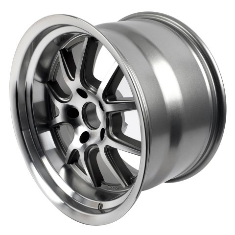 Rocket Racing Attack Titanium Machined Wheels 18x11 Wheel, Machined, 18 in. x 11 in., Aluminum, Silver, Machined, 6.50 in. Backspace, 5 x 4 3/4 in. Bolt Pattern, Each