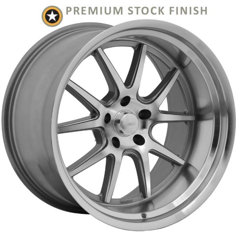 Rocket Racing Attack Titanium Machined Wheels 20x12 Wheel, Machined, Aluminum, Silver, 20 in. x 12.0 in., 5 x 4.50 in./114.3mm Bolt Circle, 6.00 in. Backspacing, Each