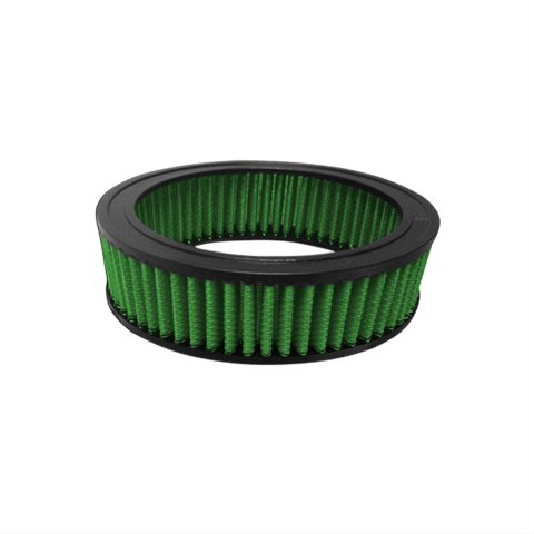Green Filter High Performance Universal Air Filters 2433 Filter, Round, Woven Cotton, Green, 5.00 in. Diameter, 1.88 in. Height, Each