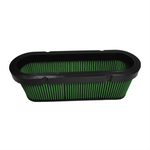 Green Filter High Performance Factory Replacement Air Filters 7087 Filter, Replacement, Conical Oval, Woven Cotton, Green, Chevy, 6.2L, 7.0L, Each