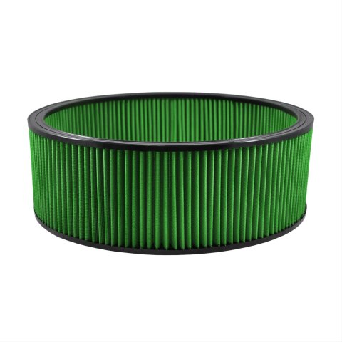 Green Filter High Performance Universal Air Filters 7113 Filter, Round, Woven Cotton, Green, 16.25 in. Diameter, 7.00 in. Height, Each
