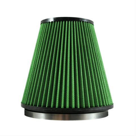 Green Filter High Performance Universal Air Filters 7123 Filter, Conical Flanged, Woven Cotton, Green, 7.00 in. Inlet Flange Diameter, 8.00 in. Length, Each