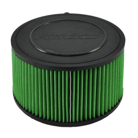 Green Filter High Performance Factory Replacement Air Filters 7228 Filter, Round, Cotton Gauze, Green, 8.70 in. Diameter, 5.38 in. Height, Ford, Mazda, Each