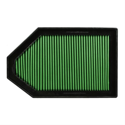 Green Filter High Performance Factory Replacement Air Filters for 2011-2021 CHARGER, CHALLENGER, 2011-2022 300 - 7139 Element, Woven Cotton, Green, Oiled, Reusable, Panel, Chrysler, Dodge, Each