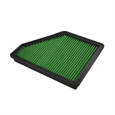 Green Filter High Performance Factory Replacement Air Filters 7089 Element, Woven Cotton, Green, Oiled, Reusable, Panel, Chevy, 3.6, 6.2L, Each