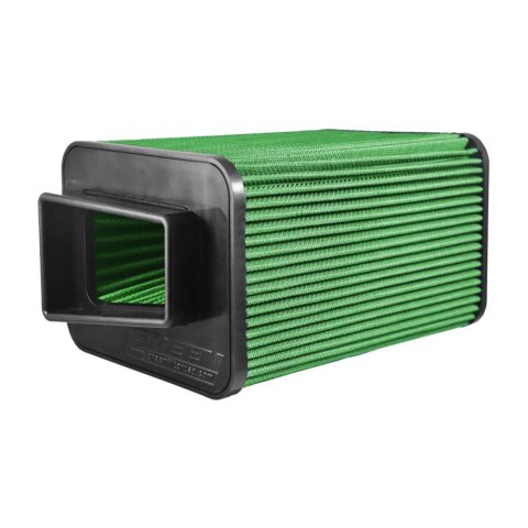 Green Filter High Performance Replacement Air Filters 7212 Filter, Rectangular, Cotton Gauze, Green, 7.85 in. Diameter, 10.00 in. Height, 4.00 in. Inlet Flange Diameter, Each