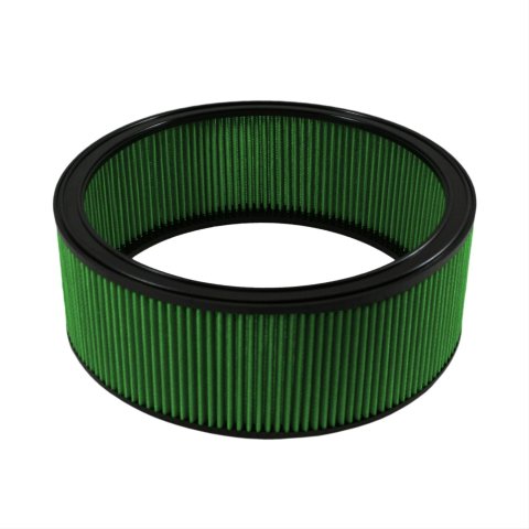 Green Filter High Performance Universal Air Filters 2071 Filter, Round, Woven Cotton, Green, 14.00 in. Diameter, 5.00 in. Height, Each