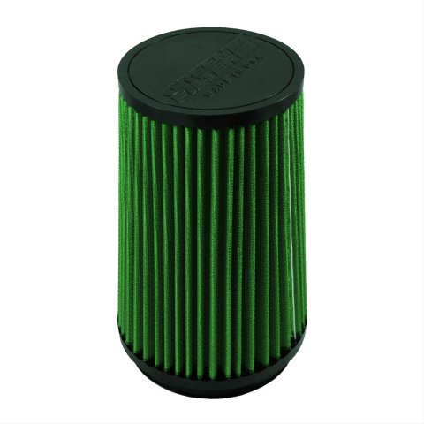 Green Filter High Performance Universal Air Filters 7161 Filter, Performance, Conical Flanged, Woven Cotton, Green, 4.500 in. Inlet Flange I.D., 8.375 in. Height