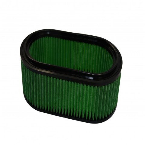 Green Filter High Performance Factory Replacement Air Filters 7382 Filter, Replacement, Oval Flanged, Woven Cotton, Green, Chevrolet, Each