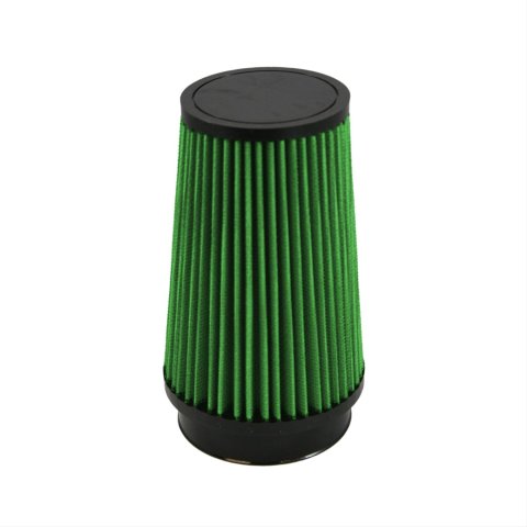 Green Filter High Performance Factory Replacement Air Filters 7124 Filter, Conical Flanged, Woven Cotton, Green, 3.50 in. Inlet Flange Diameter, 6.50 in. Length, Each