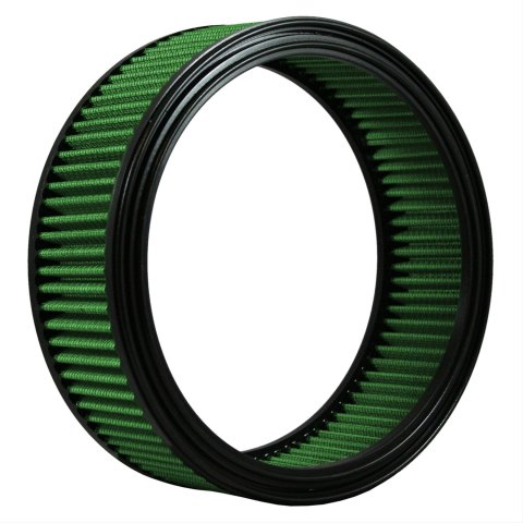 Green Filter High Performance Factory Replacement Air Filters 2052 Filter, Replacement, Round, Woven Cotton, Green, Chrysler, Dodge, Jeep, Plymouth, Each