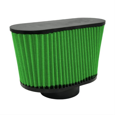 Green Filter High Performance Universal Air Filters 7020 Element, Oval Flanged, Woven Cotton, Green, Each