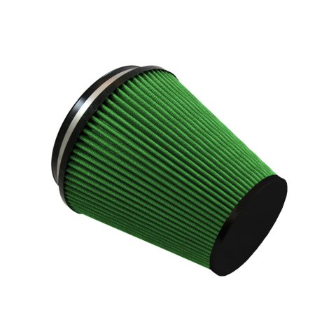 Green Filter High Performance Universal Air Filters 2382 Filter, Conical Flanged, Woven Cotton, Green, 6.000 in. Inlet Flange, 8.00 in. Length, Each