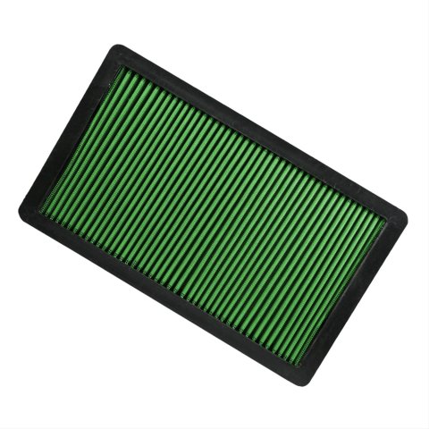 Green Filter High Performance Factory Replacement Air Filters 2476 Filter, Replacement, Panel, Woven Cotton, Green, Mazda, 1.3L, Each
