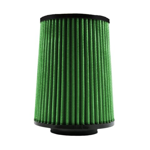 Green Filter High Performance Universal Air Filters 2139 Filter, Conical Flanged, Woven Cotton, Green, 2.750 in. Inlet Flange, 7.0 in. Length, Each