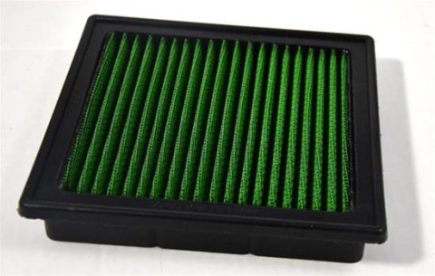 Green Filter High Performance Factory Replacement Air Filters 7403 Element, High-Flow, Oiled, Cotton Gauze, Panel, Nissan, Infinity, 3.5L, 3.7L, V6, Pair
