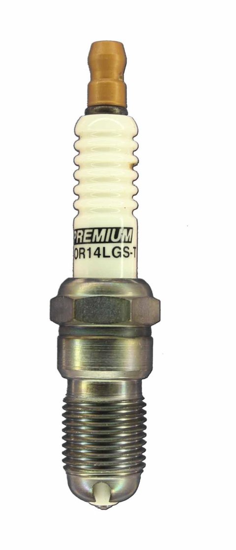 Brisk Premium LGS Spark Plugs GOR14LGS-T Plugs, LGS, Silver, 14mm Thread Size, 18mm Reach, Tapered Seat, 14 Heat Range, Resistor, Each