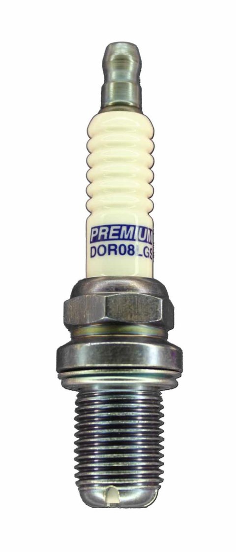 Brisk Premium LGS Spark Plugs DOR08LGS Plug, LGS, Silver, 14mm Thread, 0.748 in. Reach, Gasket Seat, 5/8 in. Wrench Size, Each