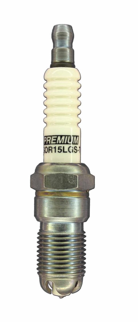 Brisk Premium LGS Spark Plugs GOR15LGS-T Plugs, LGS, Silver, 14mm Thread Size, 18mm Reach, Tapered Seat, 15 Heat Range, Resistor, Each