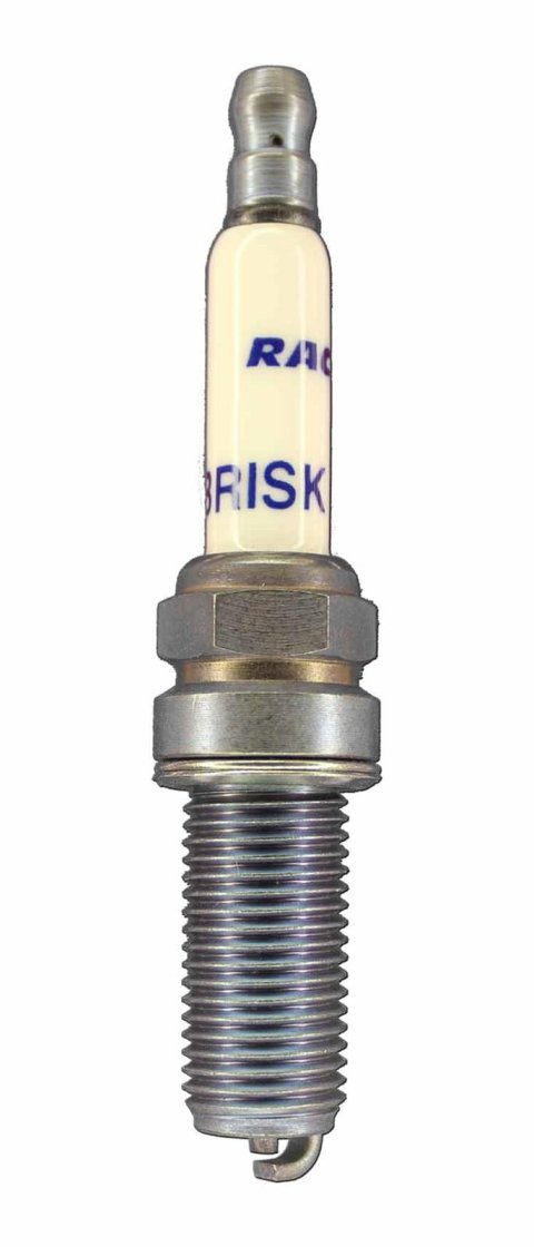 Brisk Silver Racing Spark Plugs MR12S Plugs, Racing, Silver, 12mm Thread Size, 26.1mm Reach, Gasket Seat, 12 Heat Range, Resistor, Each