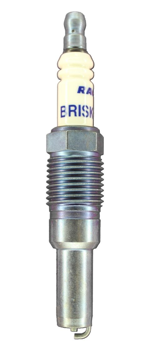Brisk Silver Racing Spark Plugs 3VR14S Plugs, Racing, Silver, 16mm Thread Size, 22mm Reach, Tapered Seat, 14 Heat Range, Resistor, 3V, Ford, Each