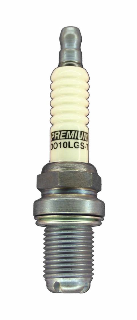 Brisk Premium LGS Spark Plugs DO10LGS-T Plug, LGS, Silver, 14mm Thread, 0.750 in. Reach, Tapered Seat, 5/8 in. Wrench Size, Each