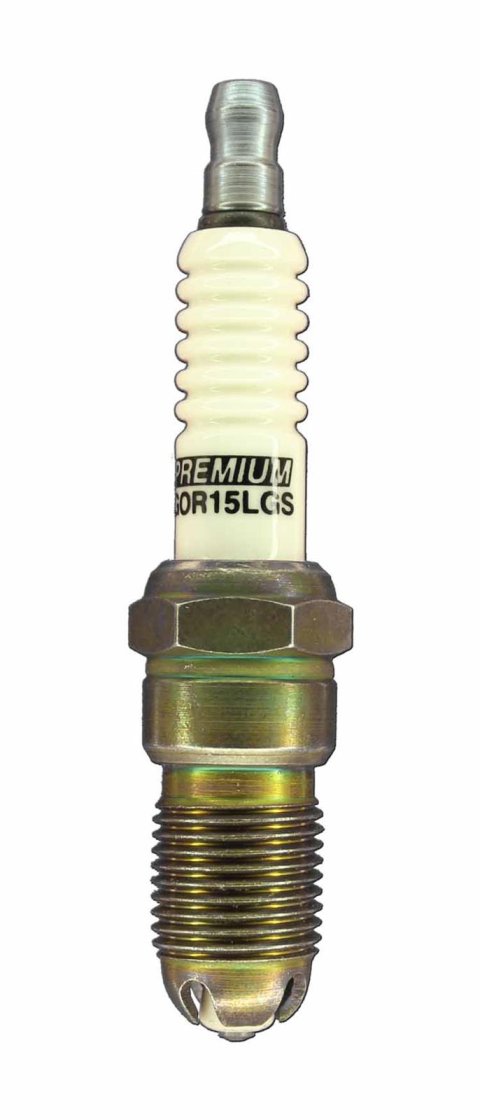 Brisk Premium LGS Spark Plugs GOR15LGS Plugs, LGS, Silver, 14mm Thread Size, 18mm Reach, Tapered Seat, 15 Heat Range, Resistor, Each