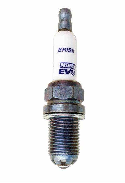 Brisk Premium EVO Spark Plugs DR14BSXC Plugs, EVO, Copper, 14mm Thread Size, 19mm Reach, Gasket Seat, 14 Heat Range, Resistor, Each