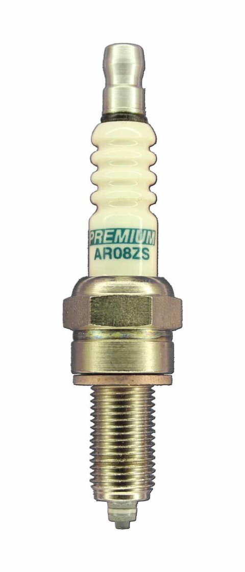 Brisk Multi-Spark Spark Plugs AR08ZS Plugs, Multi-Spark, Silver, 10mm Thread Size, 19mm Reach, Gasket Seat, Resistor, Each