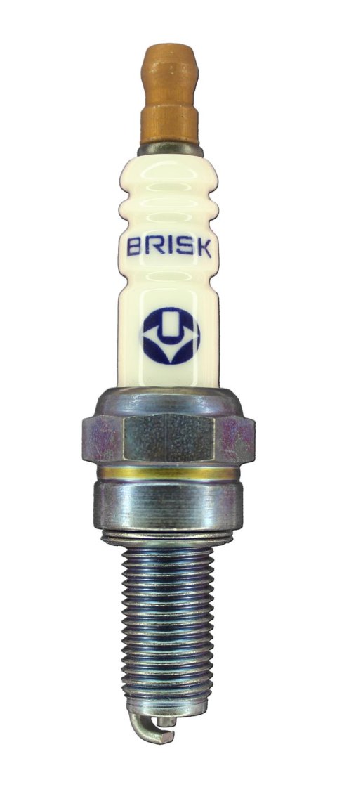 Brisk Silver Racing Spark Plugs AR08S Plug, Racing, Silver, 10mm Thread, 0.748 in. Reach, Gasket Seat, 5/8 in. Wrench Size, Each