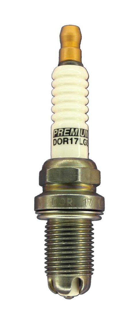 Brisk Premium LGS Spark Plugs DOR17LGS Plugs, LGS, Silver, 14mm Thread Size, 19mm Reach, Gasket Seat, 17 Heat Range, Resistor, Each